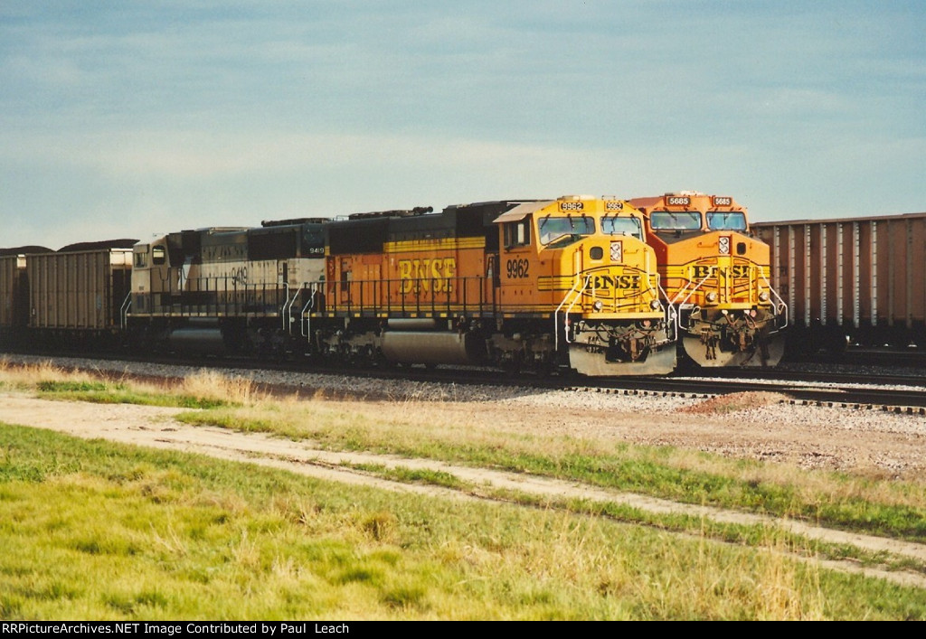 Tied down loaded coal train